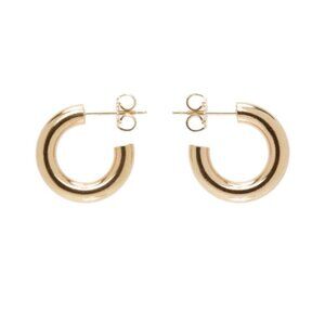 Gold Thick Mini Hoop Earrings - Classic Everyday Hoops
